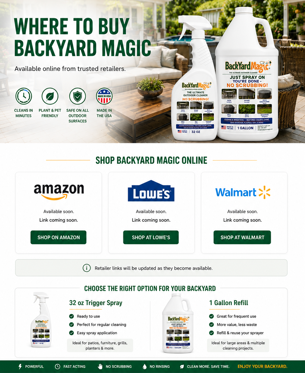 Backyard Magic | Where To Buy
